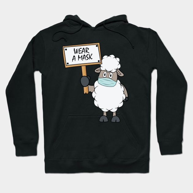 Wear a mask, sheep Hoodie by RockyDesigns